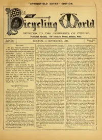 The Bicycling World, Vol 13, No 20 cover