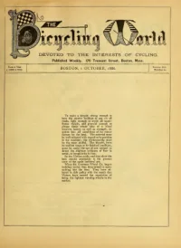 The Bicycling World, Vol 13, No 22 cover
