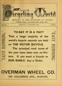 The Bicycling World, Vol 13, No 24 cover