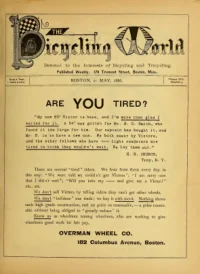 The Bicycling World, Vol 13, No 3 cover