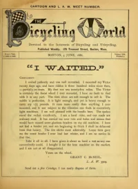 The Bicycling World, Vol 13, No 5 cover