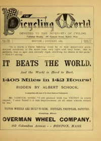 The Bicycling World, Vol 14, No 10 cover