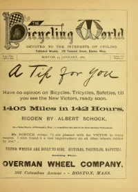 The Bicycling World, Vol 14, No 11 cover