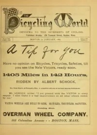 The Bicycling World, Vol 14, No 12 cover