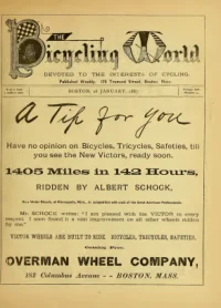 The Bicycling World, Vol 14, No 13 cover