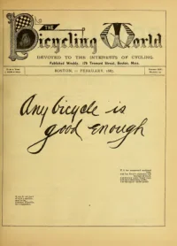 The Bicycling World, Vol 14, No 15 cover