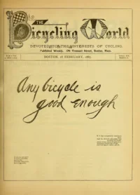 The Bicycling World, Vol 14, No 16 cover