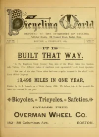 The Bicycling World, Vol 14, No 17 cover