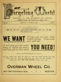 The Bicycling World, Vol 14, No 19 cover