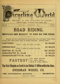 The Bicycling World, Vol 14, No 2 cover