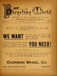 The Bicycling World, Vol 14, No 24 cover