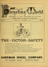 The Bicycling World, Vol 14, No 7 cover
