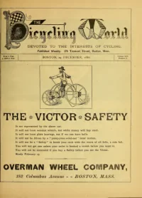 The Bicycling World, Vol 14, No 8 cover