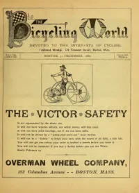 The Bicycling World, Vol 14, No 9 cover