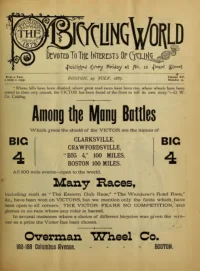 The Bicycling World, Vol 15, No 13 cover