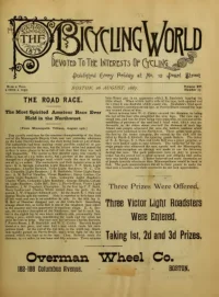 The Bicycling World, Vol 15, No 17 cover