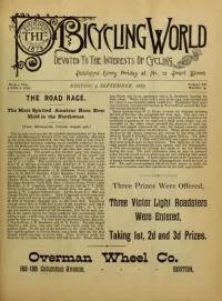 The Bicycling World, Vol 15, No 19 cover
