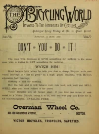 The Bicycling World, Vol 15, No 2 cover