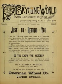 The Bicycling World, Vol 15, No 22 cover