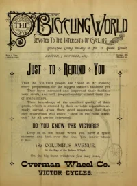The Bicycling World, Vol 15, No 23 cover