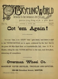 The Bicycling World, Vol 15, No 7 cover