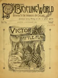 The Bicycling World, Vol 16, No 1 cover
