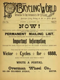 The Bicycling World, Vol 16, No 11 cover