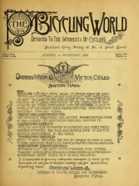 The Bicycling World, Vol 16, No 15 cover