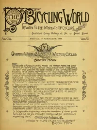 The Bicycling World, Vol 16, No 16 cover
