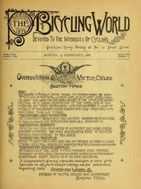 The Bicycling World, Vol 16, No 17 cover