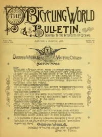 The Bicycling World, Vol 16, No 18 cover