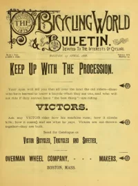 The Bicycling World, Vol 16, No 24 cover