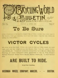 The Bicycling World, Vol 16, No 26 cover