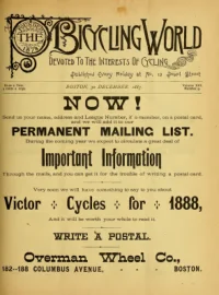 The Bicycling World, Vol 16, No 9 cover