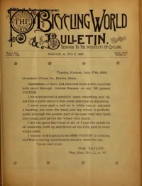 The Bicycling World, Vol 17, No 13 cover