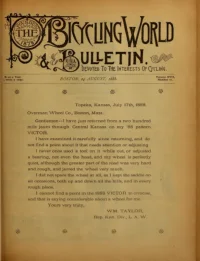 The Bicycling World, Vol 17, No 17 cover