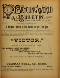 The Bicycling World, Vol 17, No 19 cover