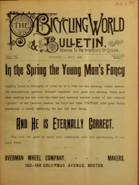 The Bicycling World, Vol 17, No 2 cover