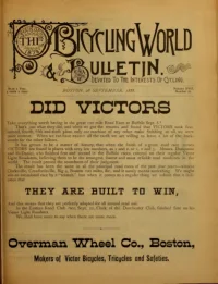 The Bicycling World, Vol 17, No 22 cover