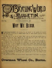 The Bicycling World, Vol 17, No 23 cover