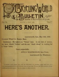 The Bicycling World, Vol 17, No 4 cover