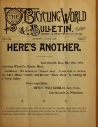 The Bicycling World, Vol 17, No 5 cover