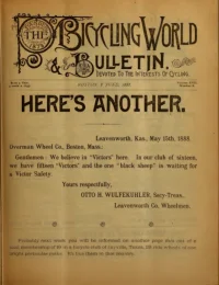 The Bicycling World, Vol 17, No 6 cover