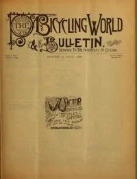 The Bicycling World, Vol 17, No 8 cover