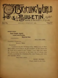 The Bicycling World, Vol 18, No 15 cover