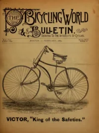 The Bicycling World, Vol 18, No 16 cover