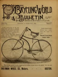 The Bicycling World, Vol 18, No 17 cover