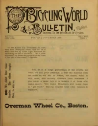 The Bicycling World, Vol 18, No 2 cover