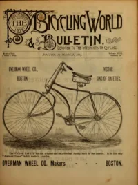 The Bicycling World, Vol 18, No 20 cover