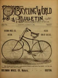 The Bicycling World, Vol 18, No 21 cover